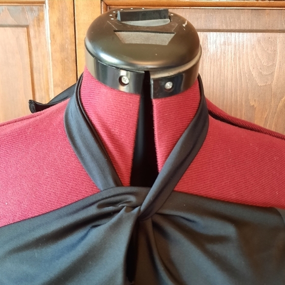 NWOT Cacique Swim Lightly Lined No-wire black halter bikini top size 24 - Picture 2 of 11